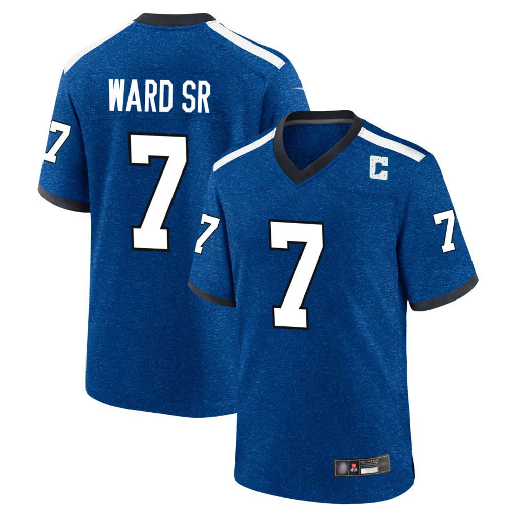 harde IN.Colts #7 Charvarius Ward Sr. Player Royal Alternate Indiana Nights Home Game Stitched Jerseys