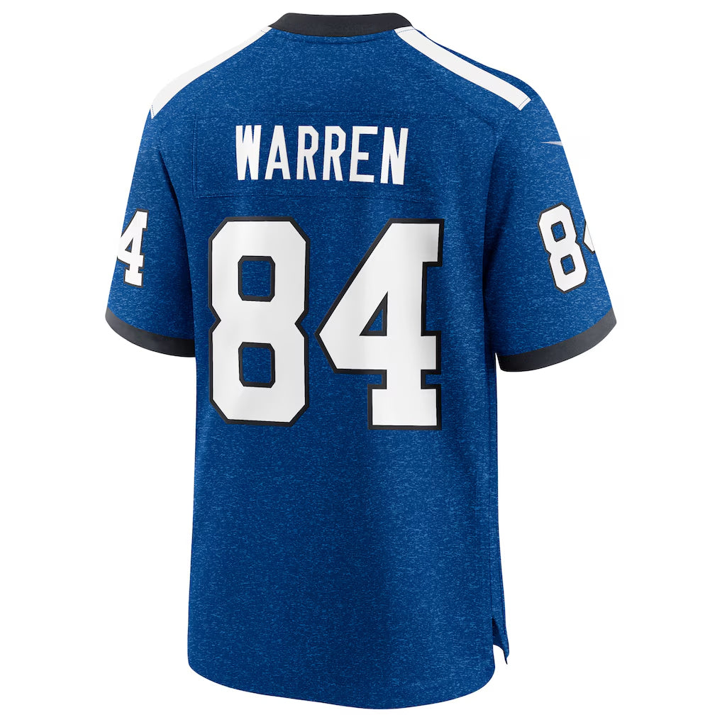 harde IN.Colts #84 Tyler Warren Player Alternate 2 Indiana Nights Royal Stitched Jerseys