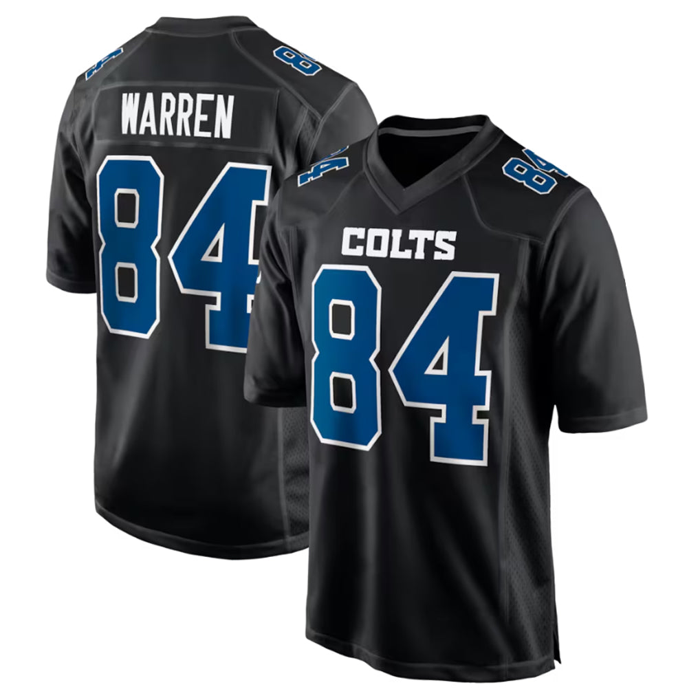 harde IN.Colts #84 Tyler Warren Player Black Fashion Limited Game Stitched Jerseys