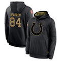 harde IN.Colts #84 Tyler Warren Player Black Salute to Service Hoodies Limited Game Stitched Jerseys
