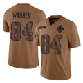harde IN.Colts #84 Tyler Warren Player Brown Salute To Service Limited Stitched Jerseys