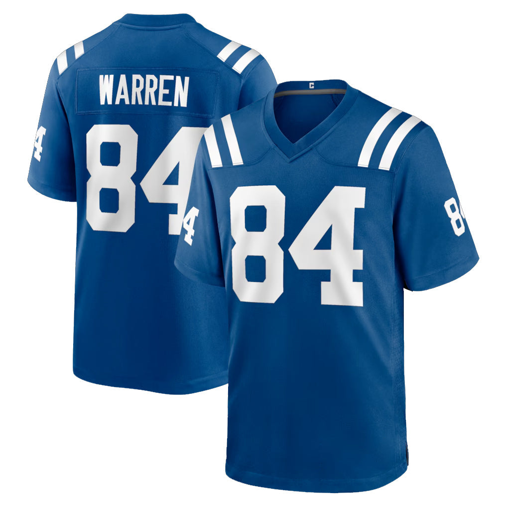 harde IN.Colts #84 Tyler Warren Player Royal Home Game Stitched Jerseys