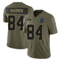 harde IN.Colts #84 Tyler Warren Player Salute To Service Limited Olive Stitched Jersey
