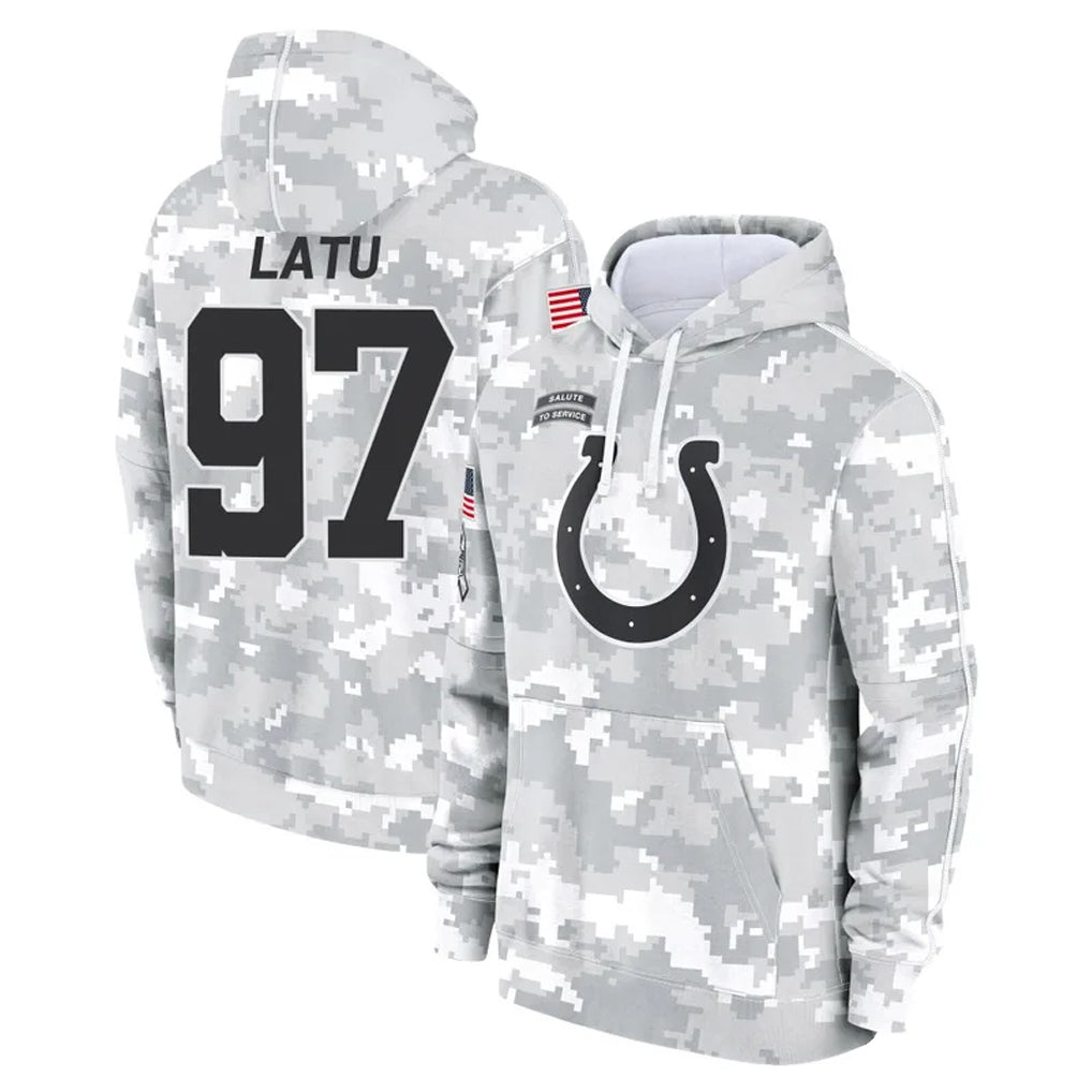 harde IN.Colts #97 Laiatu Latu Player Arctic Camo Salute to Service Hoodies Limited Game Stitched Jerseys