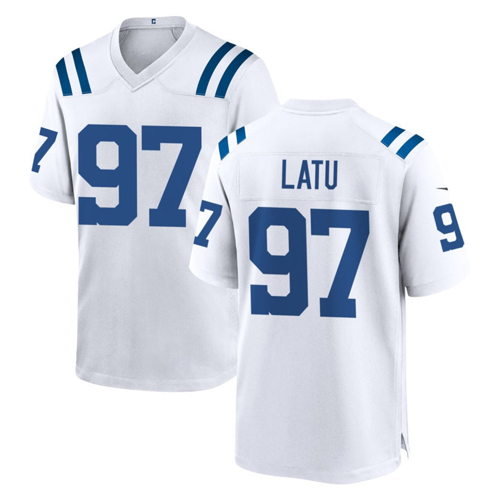 harde IN.Colts #97 Laiatu Latu Player White Home Game Stitched Jerseys