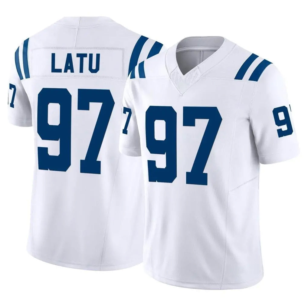 harde IN.Colts #97 Laiatu Latu Player White Limited Vapor F.U.S.E. Home Game Stitched Jerseys