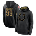 harde IN.Colts #99 DeForest Buckner Player Black Salute to Service Hoodies Limited Game Stitched Jerseys