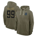 harde IN.Colts #99 DeForest Buckner Player Olive Salute to Service Pullover Hoodies Limited Stitched Jerseys