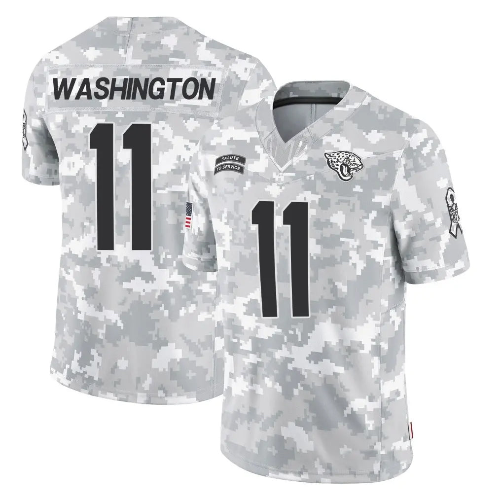 harde J.Jaguars #11 Parker Washington Player Arctic Camo Salute to Service Limited Stitched Jerseys