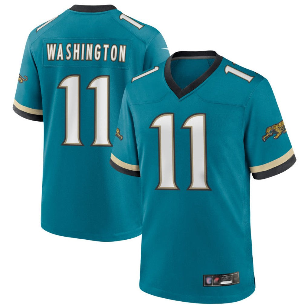harde J.Jaguars #11 Parker Washington Player Legend Teal Game Stitched Jerseys