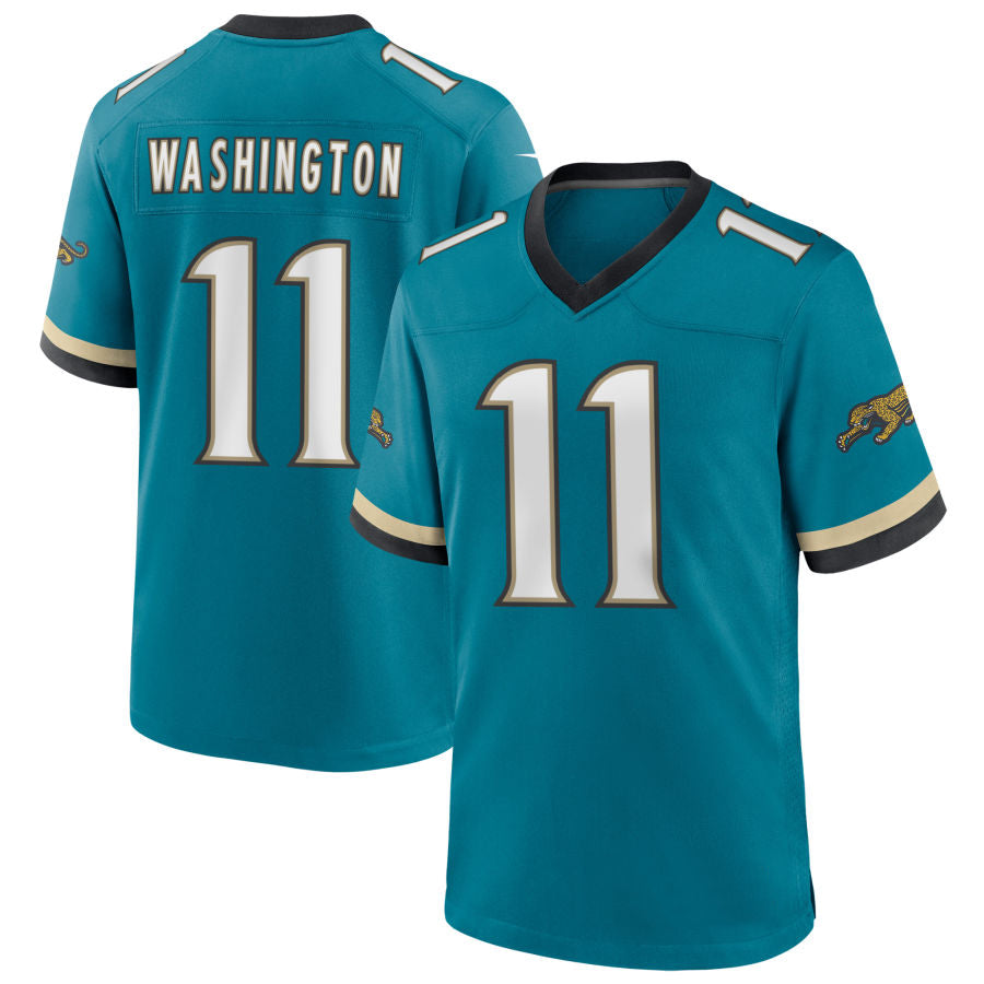 harde J.Jaguars #11 Parker Washington Player Teal Prowler Throwback Stitched Jerseys