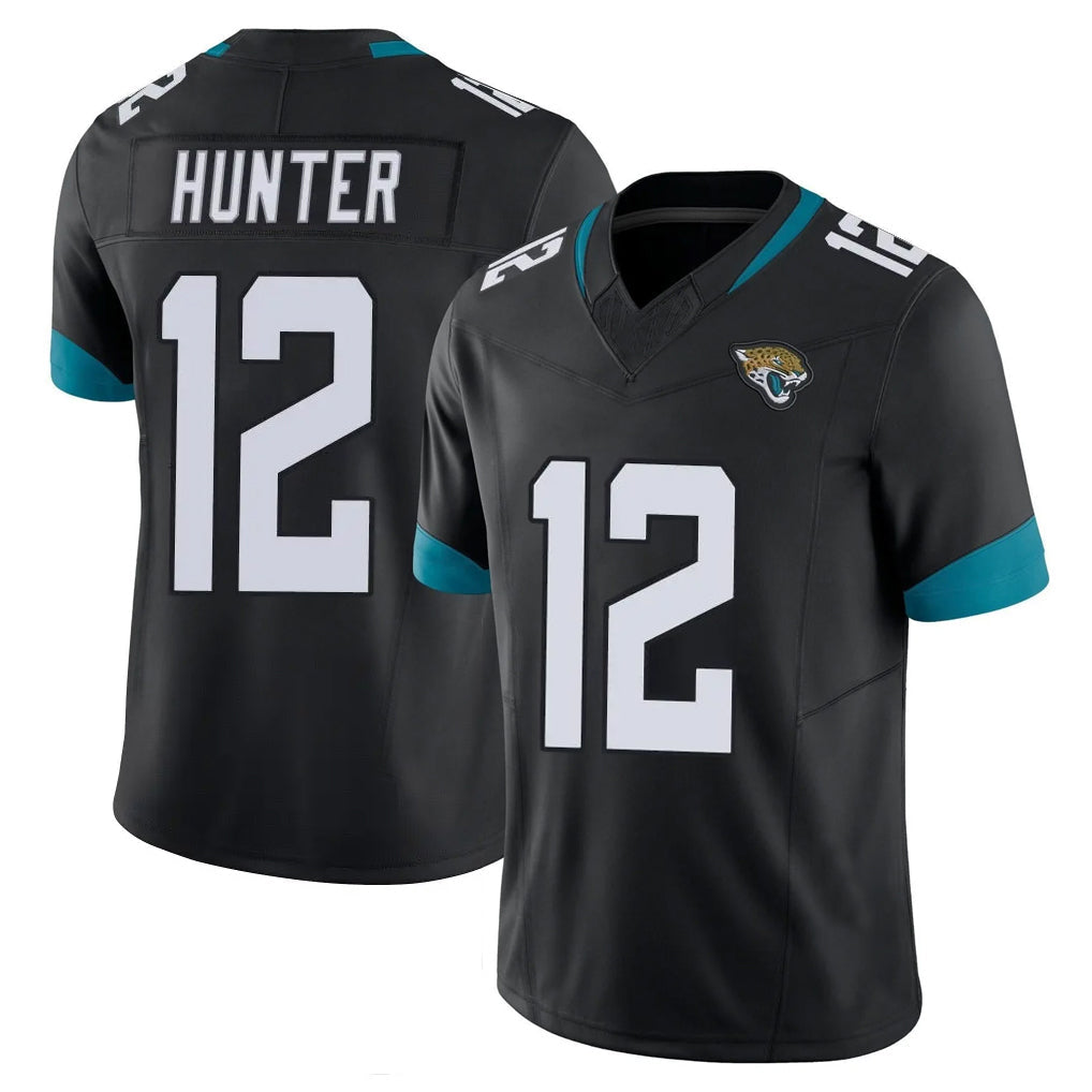 harde J.Jaguars #12 Travis Hunter Player Black Vapor F.U.S.E. Limited Home Game Stitched Jerseys