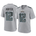 harde J.Jaguars #12 Travis Hunter Player Gray Atmosphere Fashion Home Game Stitched Jerseys