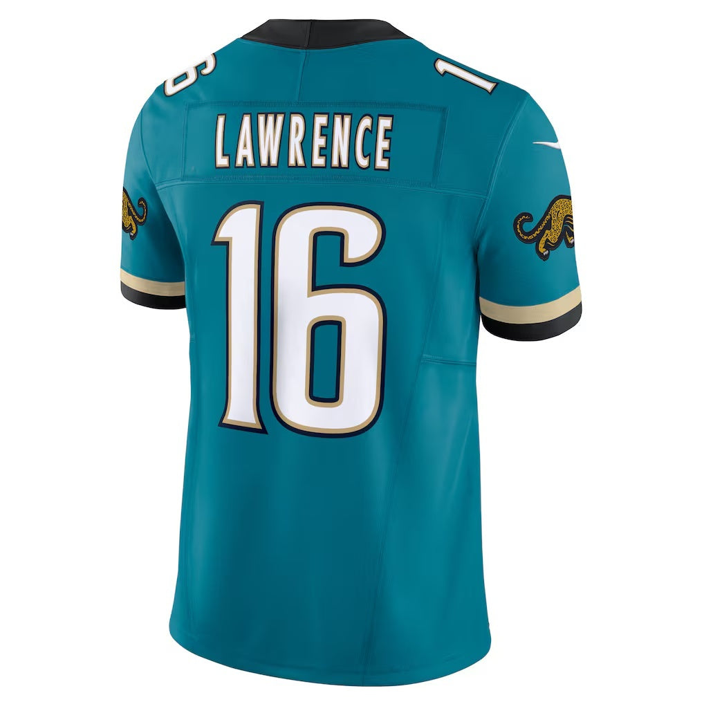 harde J.Jaguars #16 Trevor Lawrence Teal Prowler Throwback Vapor F.U.S.E. Limited Stitched Jerseys