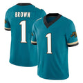 harde J.Jaguars #1 Montaric Brown Player Teal Prowler Throwback Vapor F.U.S.E. Limited Home Game Stitched Jerseys