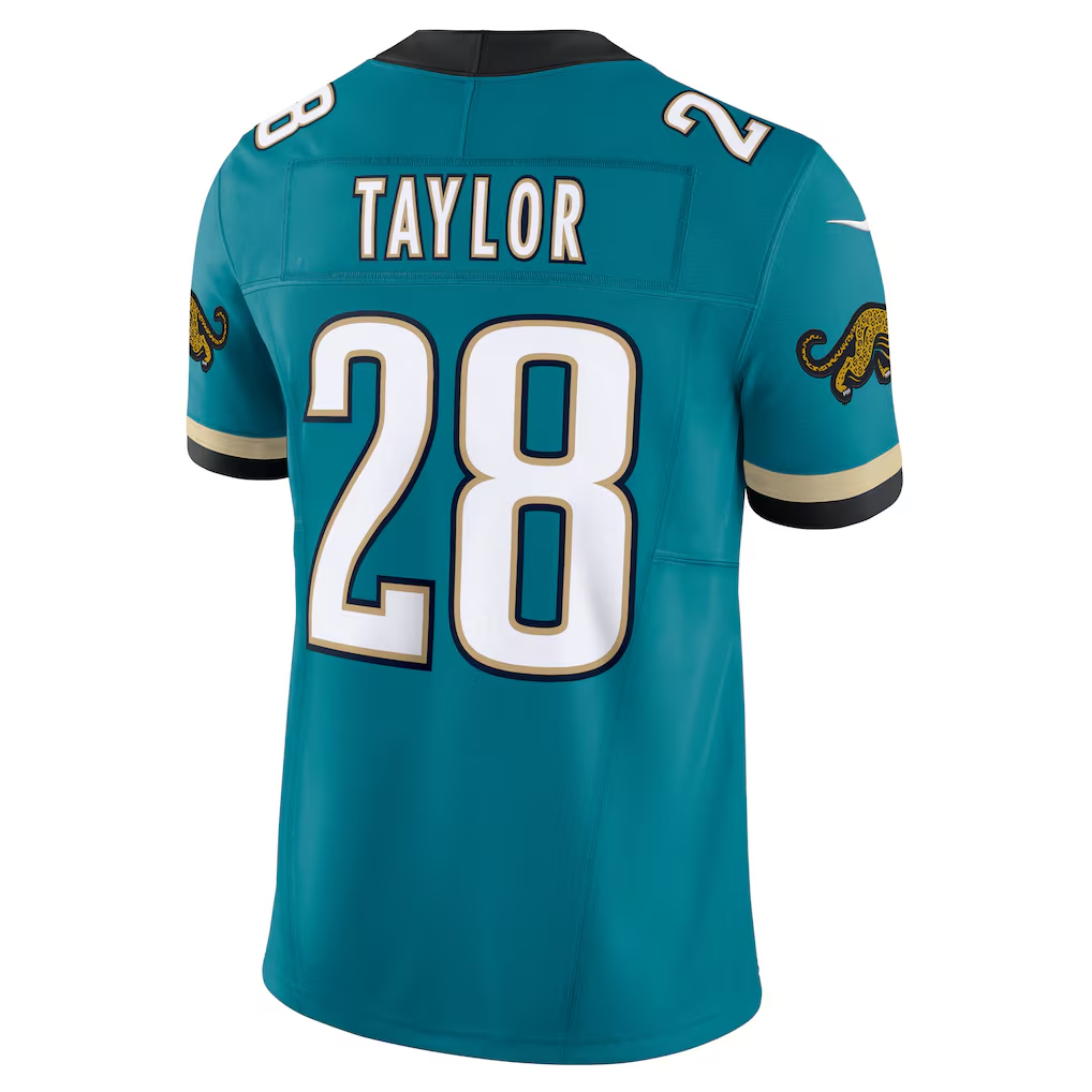 harde J.Jaguars #28 Fred Taylor Teal Prowler Throwback Vapor F.U.S.E. Limited Retired Player Stitched Jerseys