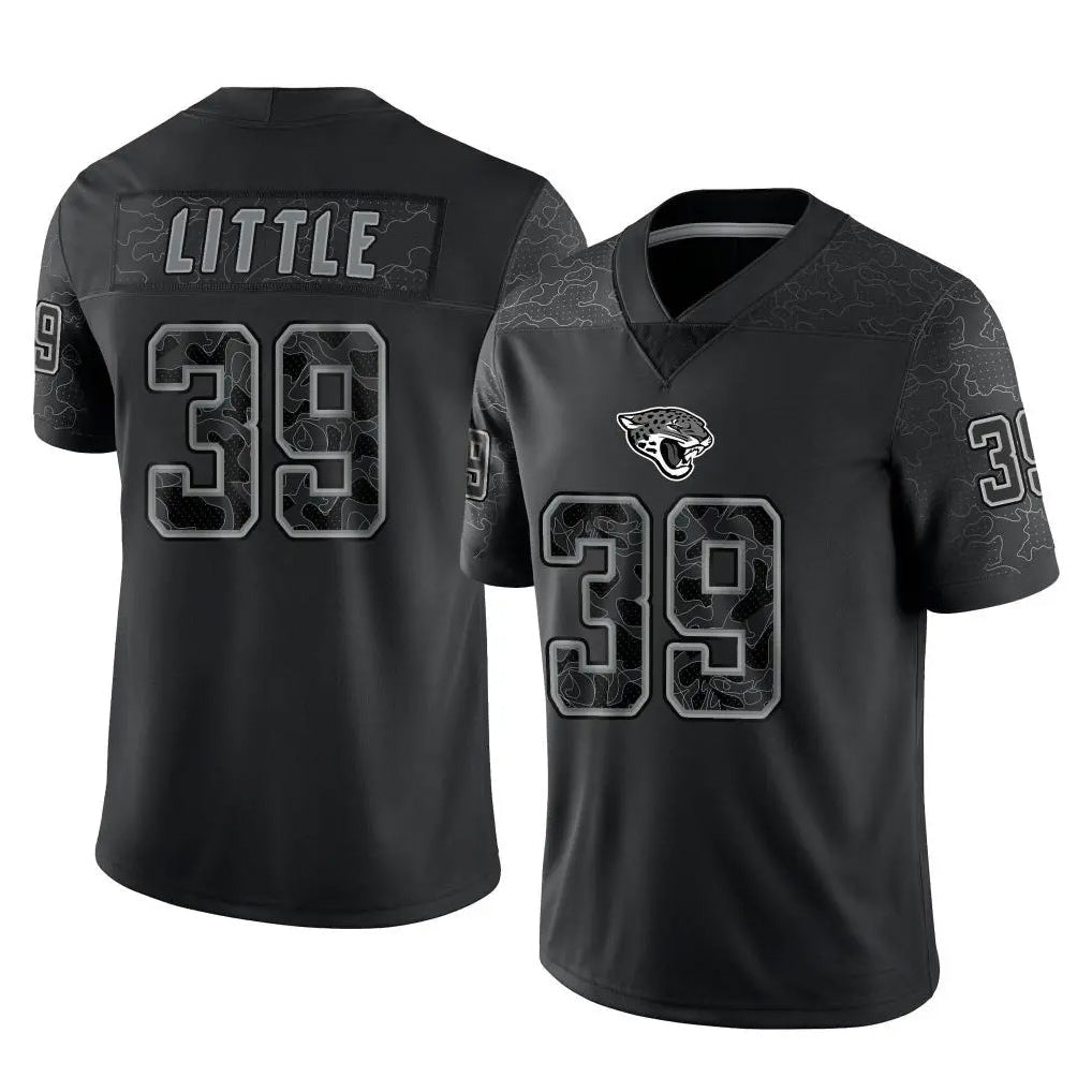 harde J.Jaguars #39 Cam Little Player Black Reflective Limited Game Stitched Jerseys