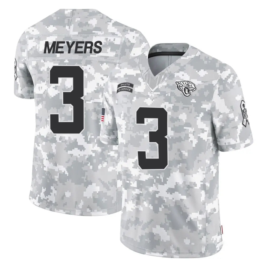harde J.Jaguars #3 Jakobi Meyers Player Arctic Camo Salute To Service Limited Game Stitched Jerseys