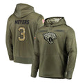 harde J.Jaguars #3 Jakobi Meyers Player Olive Salute to Service Pullover Hoodies Home Game Stitched Jerseys