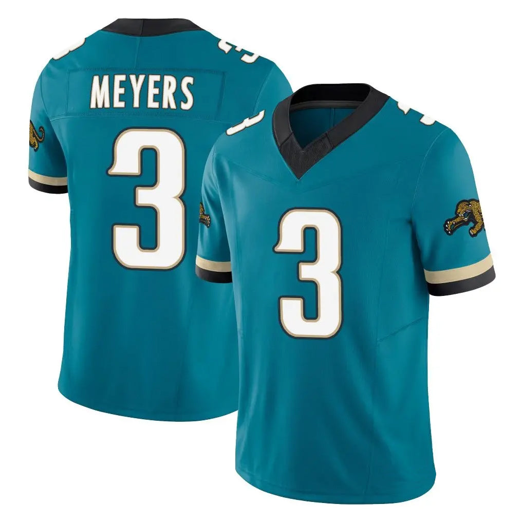 harde J.Jaguars #3 Jakobi Meyers Player Teal Prowler Throwback Vapor F.U.S.E. Limited Home Game Stitched Jerseys