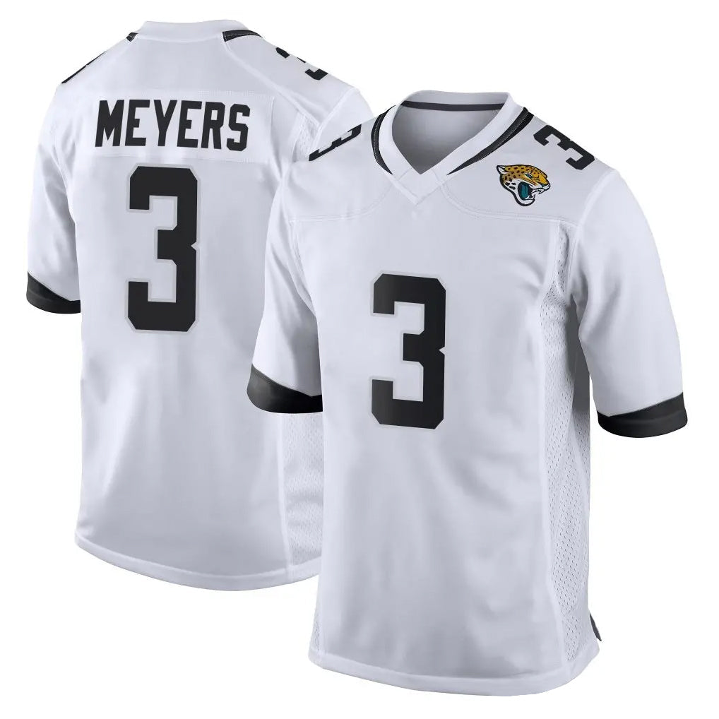 harde J.Jaguars #3 Jakobi Meyers Player White Home Game Stitched Jerseys