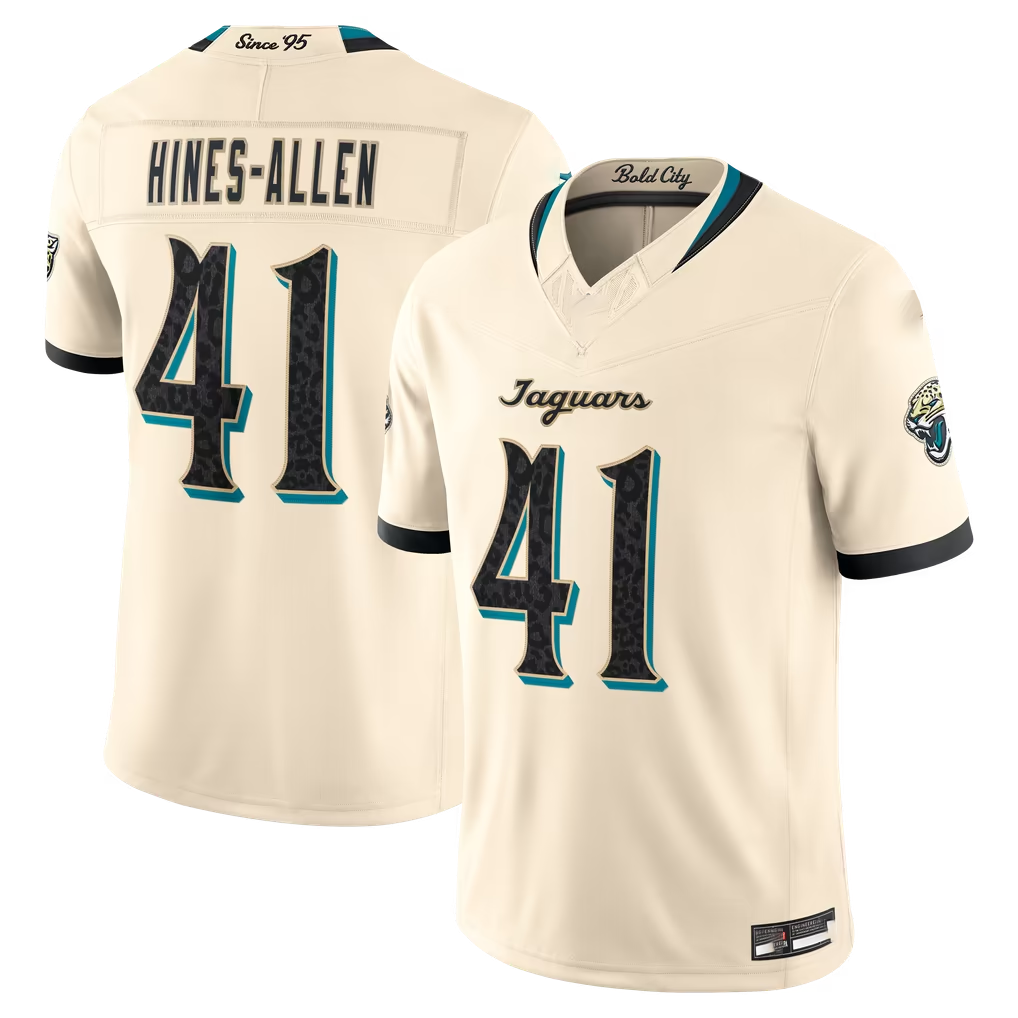 harde J.Jaguars #41 Josh Hines-Allen Natural 2026 Rivalries Collection Limited Stitched Jerseys