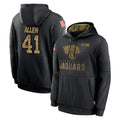 harde J.Jaguars #41 Josh Hines-Allen Player Black Salute to Service Hoodies Limited Game Stitched Jerseys