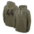 harde J.Jaguars #44 Travon Walker Player Olive Salute to Service Pullover Hoodies Limited Stitched Jerseys