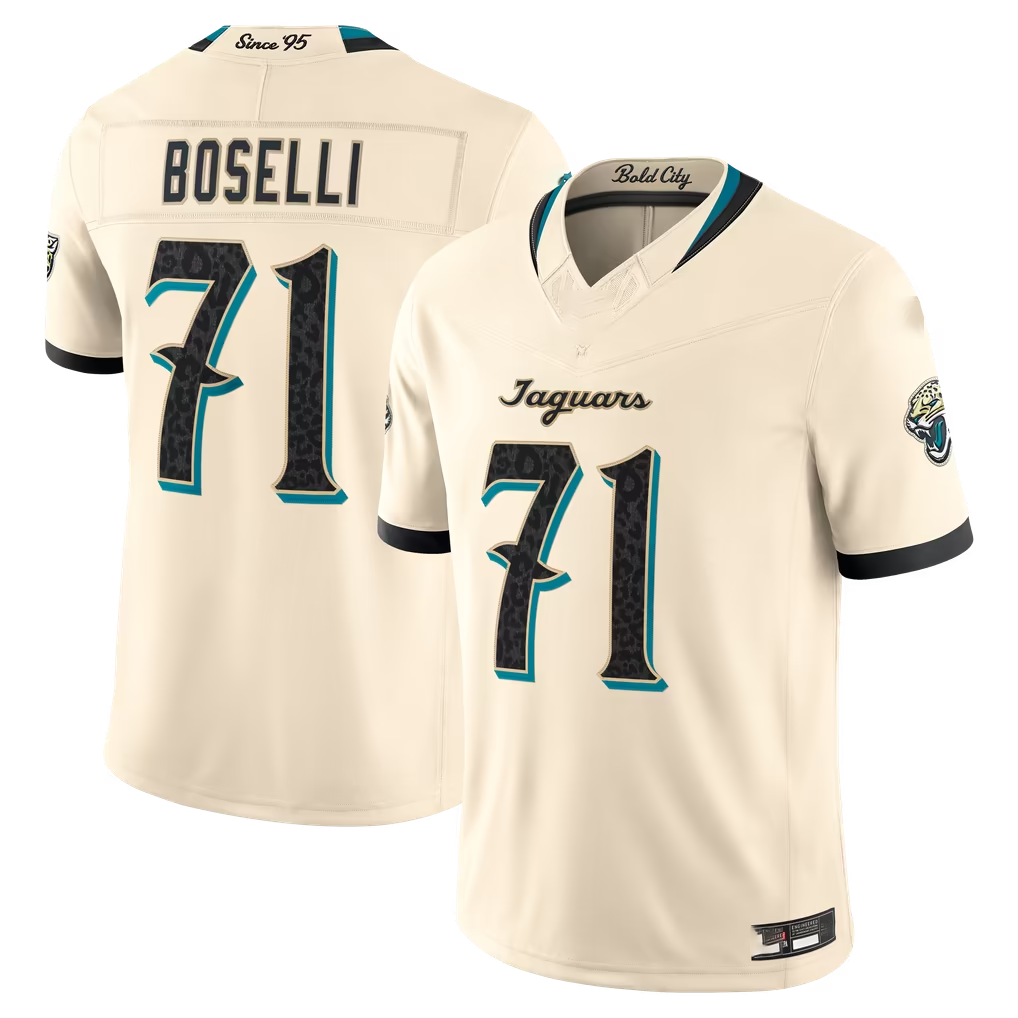 harde J.Jaguars #71 Tony Boselli Natural 2026 Rivalries Collection Limited Stitched Jerseys