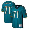 harde J.Jaguars #71 Tony Boselli?Player Teal Mitchell & Ness Legacy Home Game Stitched Jerseys