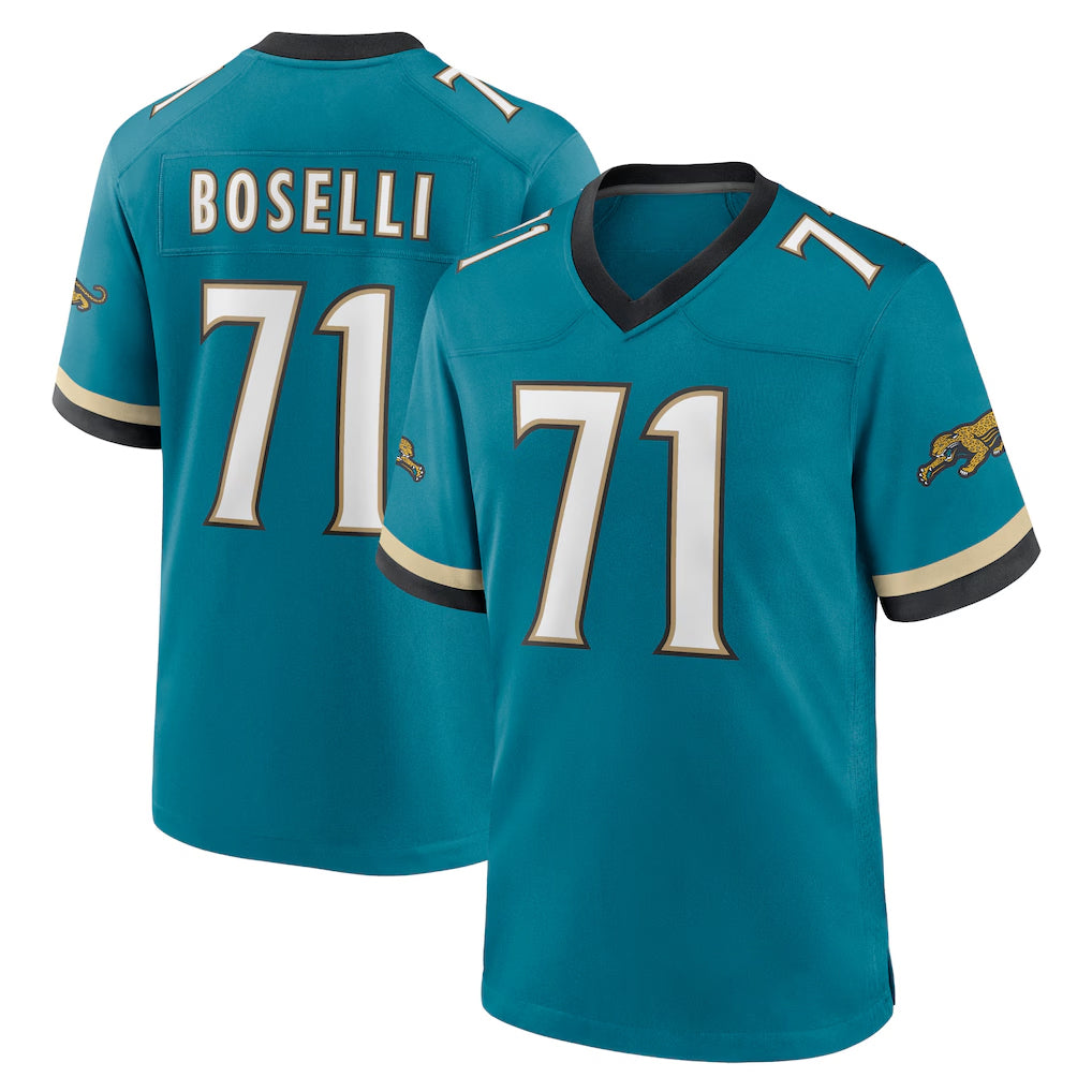 harde J.Jaguars #71 Tony Boselli?Player Teal Prowler Throwback Limited Home Game Stitched Jerseys