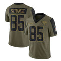 harde J.Jaguars #85 Brenton Strange Player Olive Salute To Service Limited Game Stitched Jerseys