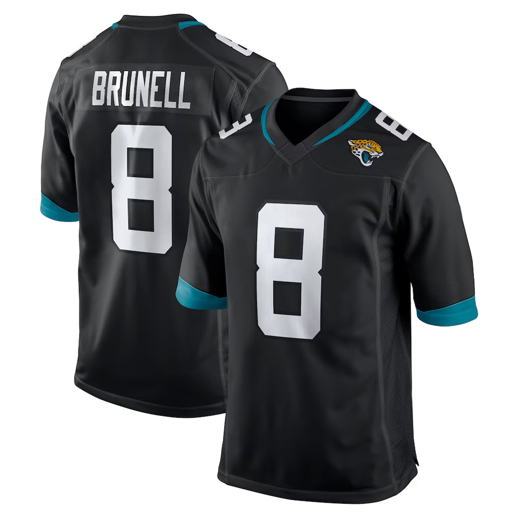harde J.Jaguars #8 Mark Brunell?Player Black Home Game Stitched Jerseys