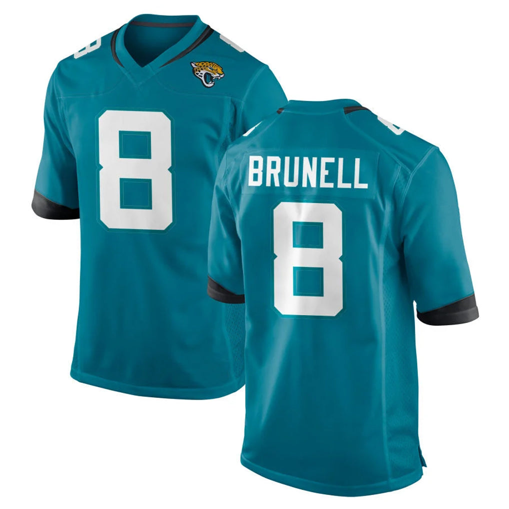 harde J.Jaguars #8 Mark Brunell?Player Teal Home Game Stitched Jerseys