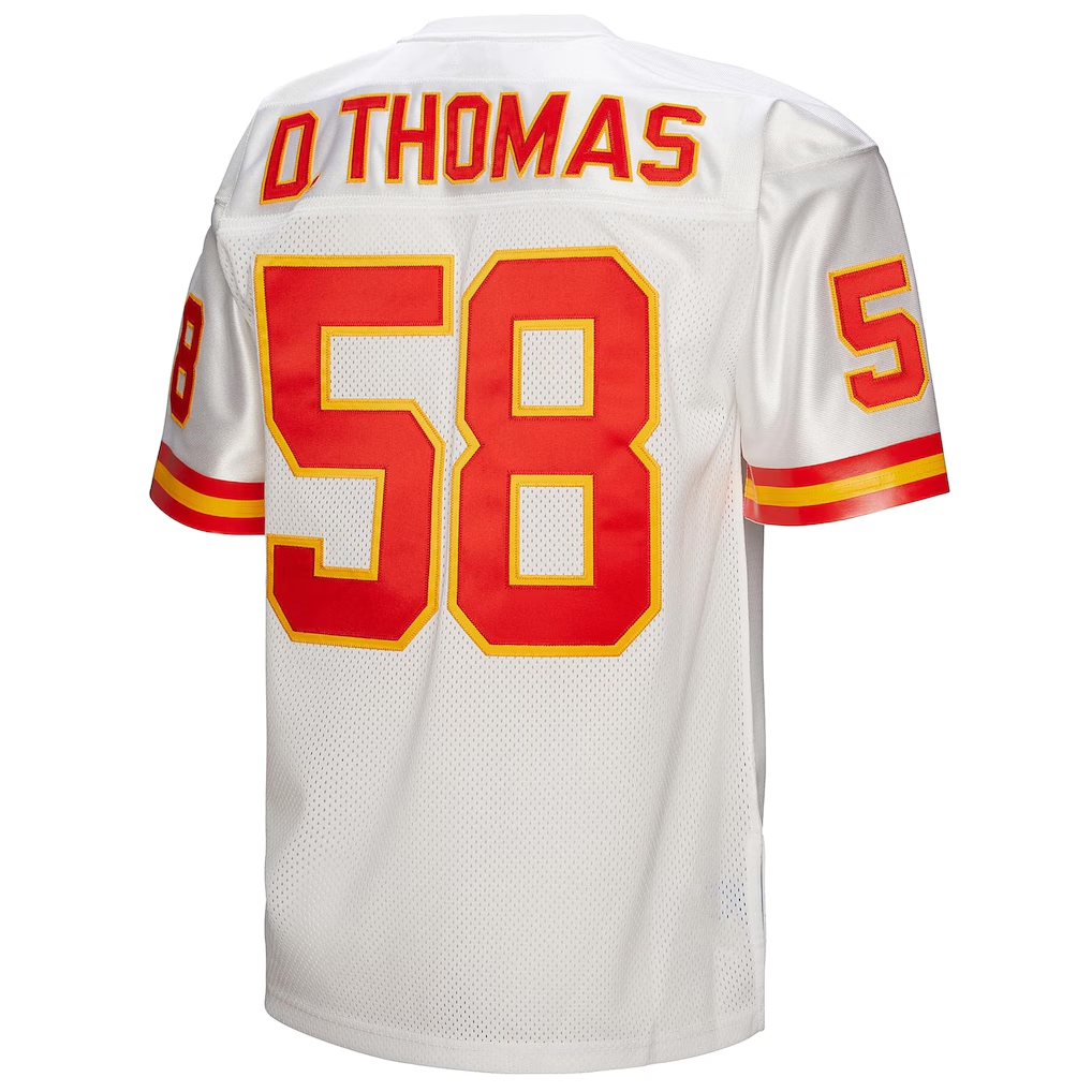 harde KC.Chiefs 1994 #58 Derrick Thomas Mitchell & Ness White Authentic Throwback Retired Player Stitched Jerseys