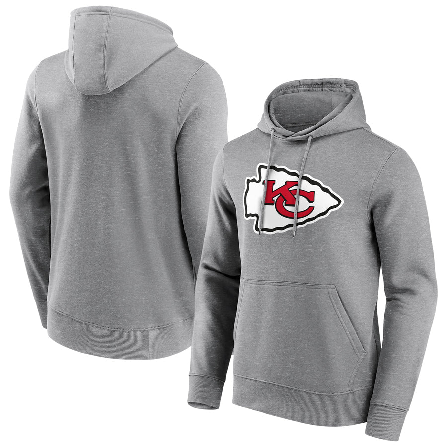 harde KC.Chiefs Blank Player Gray Pullover Hoodie Stitched Jerseys