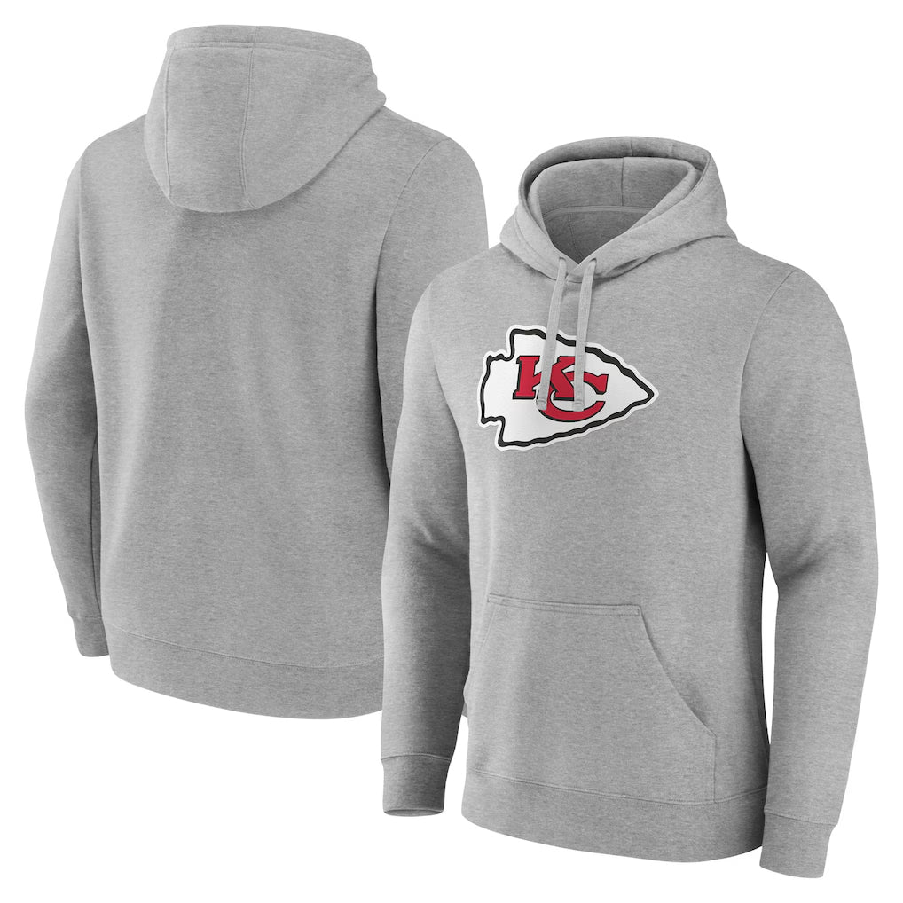 harde KC.Chiefs Gray Pullover Hoodies Limited Blank Player Stitched Jerseys