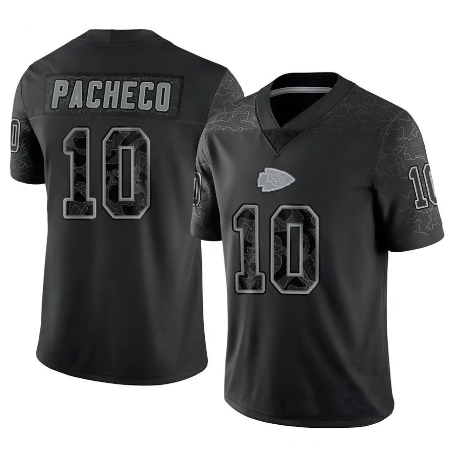 harde KC.Chiefs #10 Isiah Pacheco Player Black RFLCTV Limited Stitched Jerseys