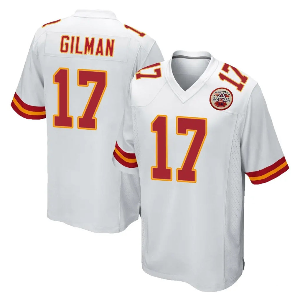 harde KC.Chiefs #17 Alohi Gilman Player White Home Game Stitched Jerseys