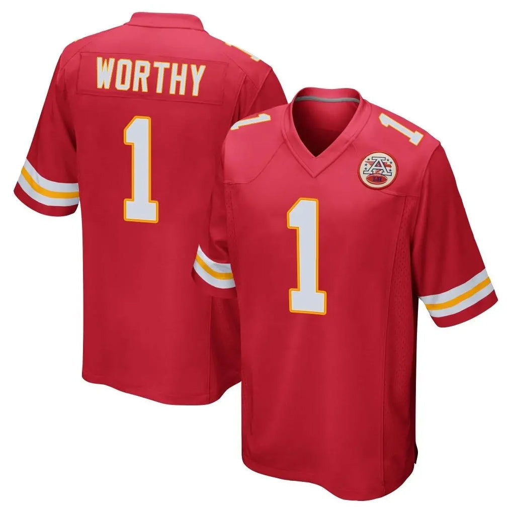 harde KC.Chiefs #1 Xavier Worthy Player Red Home Game Stitched Jerseys