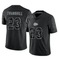 harde KC.Chiefs #23 Drue Tranquill Player Black Limited Reflective Game Stitched Jerseys