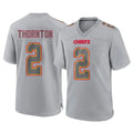 harde KC.Chiefs #2 Tyquan Thornton Player Gray Atmosphere Fashion Game Stitched Jerseys