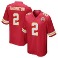 harde KC.Chiefs #2 Tyquan Thornton Player Red Home Game Stitched Jerseys
