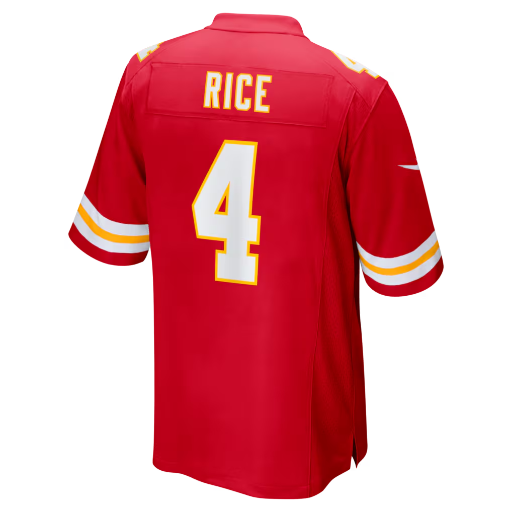 harde KC.Chiefs #4 Chiefs Rashee Rice Red Game Stitched Jerseys