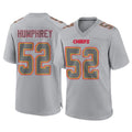 harde KC.Chiefs #52 Creed Humphrey Player Gray Atmosphere Fashion Game Stitched Jerseys