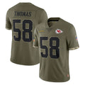 harde KC.Chiefs #58 Derrick Thomas Player Olive Salute To Service Limited Stitched Jerseys