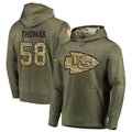 harde KC.Chiefs #58 Derrick Thomas Player Salute to Service Limited Olive Hoodies Stitched Jerseys