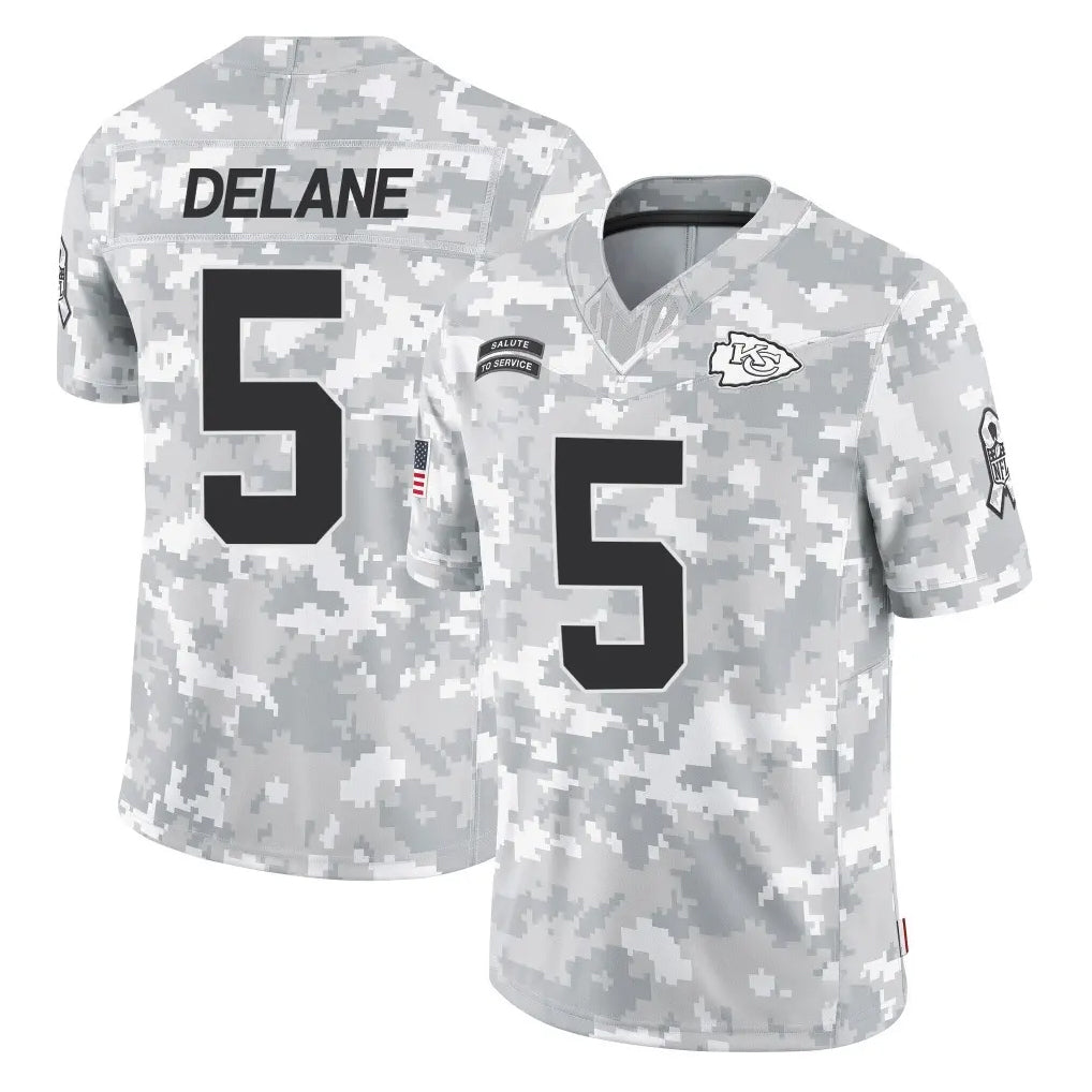 harde KC.Chiefs #5 Mansoor Delane Player Arctic Camo Salute To Service Limited Game Stitched Jerseys