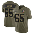 harde KC.Chiefs #65 Trey Smith Player Olive 2025 Salute To Service Limited Game Stitched Jerseys