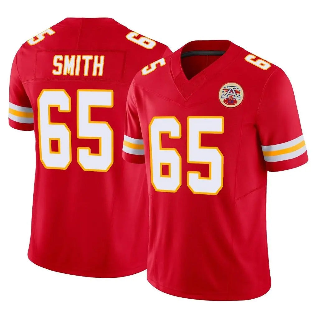 harde KC.Chiefs #65 Trey Smith Player Red Limited Vapor F.U.S.E. Home Game Stitched Jerseys